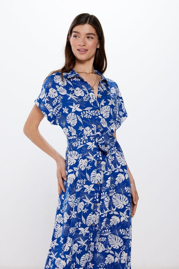 Vestido Camisero Flores