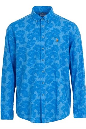 Mavi uzun kollu erkek gömlek